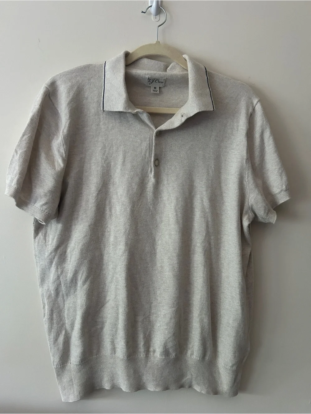 J.crew mens Short-sleeve heritage cotton tipped sweater-polo business casual